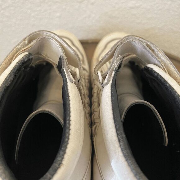 Zimmermann White Leather High-Top Velcro Trainer Sneakers Women's Size 38 US 7.5 - Picture 8 of 11